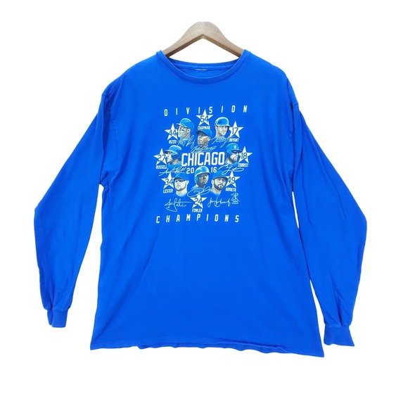MLB Other - Streetwear Chicago Cubs 2016 World Series Champions Long Sleeve Mens XL Blue Tee